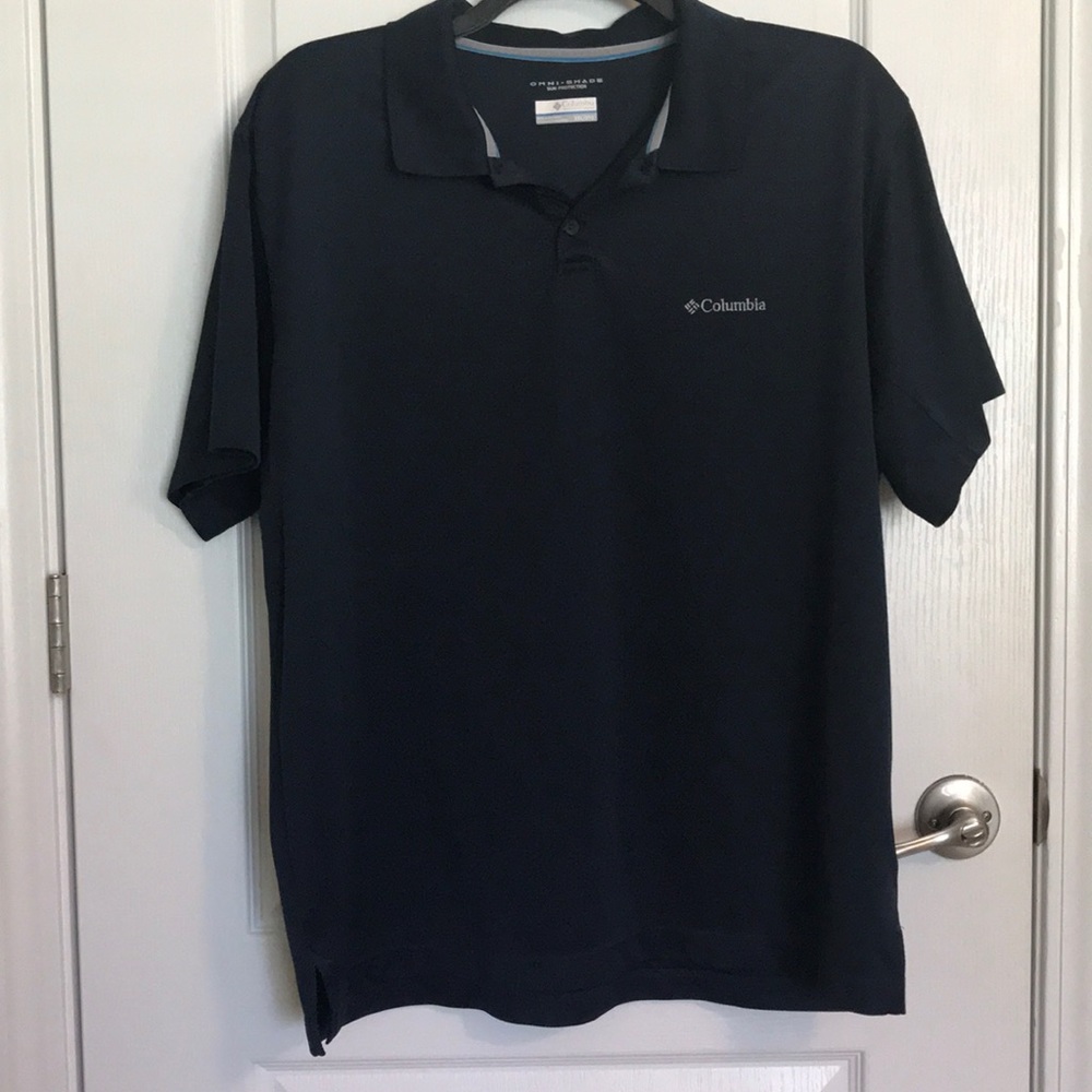 COLUMBIA - navy fishing polo